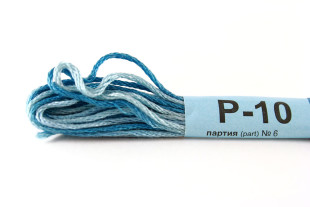 Мулине меланж Р-10 мор.волна-св.голубой