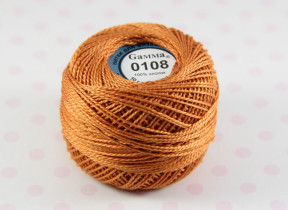 Пряжа Ирис 100% хлопок 10г 82м №0108 яр.оранжевый