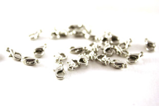 Замок для бус карабин малый 50 шт ±2 шт под никель