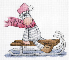 " Klart" набор для вышивания 8- 260 " На санках" 