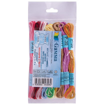 Нитки для вышивания Gamma набор мулине № 11 меланж 100% хлопок 9 цв. x 8 м Ассорти 2 - 9 цветов