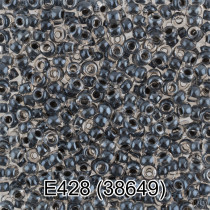 Бисер Чехия " GAMMA" круглый 5 10/ 0 2. 3 мм 5 г 1- й сорт E428 т. серый ( 38649 ) 